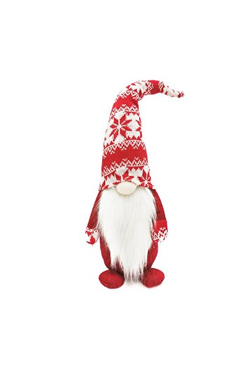 Flippy Decorative Figurine, For Christmas, Flippy, Elf, Woodsman with Long Beard, Height 47 cm, Red