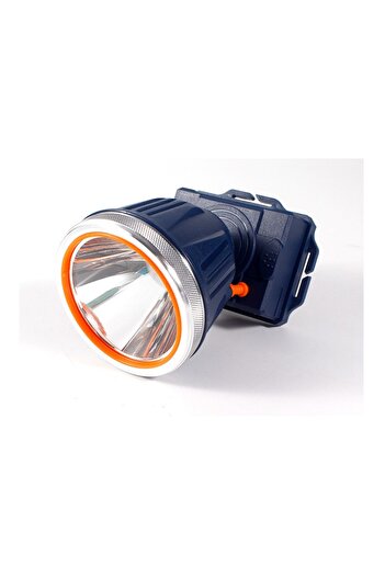 Flippy Lanternă frontală LED cu zoom lung, USB, lumină puternică, 10,5x8x6,5 cm, albastră