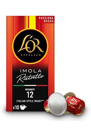 L'OR - Espresso Coffee - Imola Ristretto - Limited Edition - Intensity 12 - Dark Roast - 10 Aluminiu
