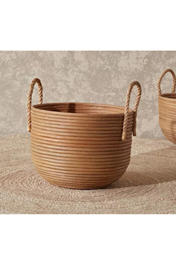 YVONNE Storage Basket – Multi-Purpose Decorative Organizer for Home, Bathroom & Office Use 25 × 25 × 19 cm