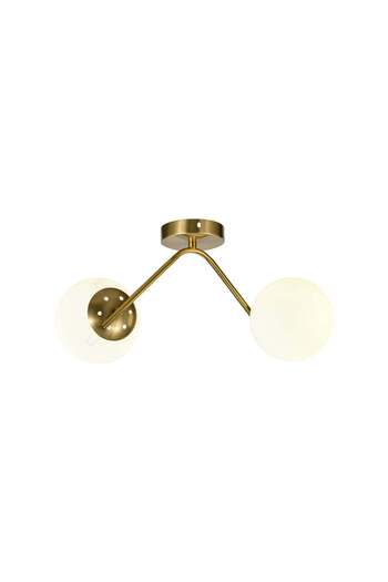 RFAN Chandelier, Model N36377-2, With Lampshades, 2 X E27, Gold