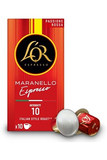 L'OR - Espresso Coffee - Maranello - Limited Edition - Intensity 10 - Dark Roast - 10 Aluminium Caps