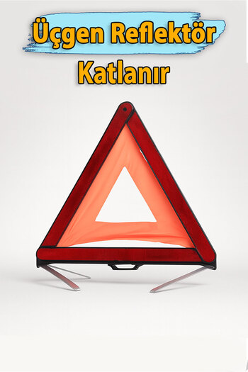 Badem10 Car Warning Sign with Triangle Reflector Foldable Traffic Safety Warning Sign Emergency Roadside