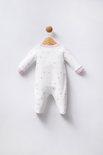 U.S. Polo Assn. Baby Girl White Logo Booties Jumpsuit 50322823-Vr013