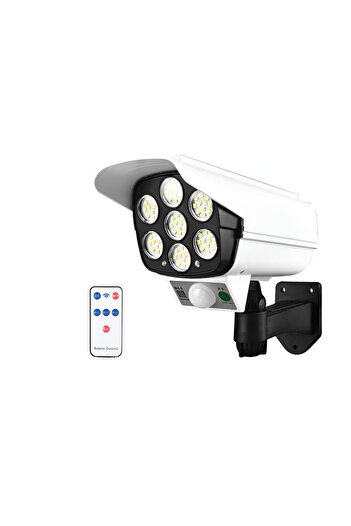 NEO Solar Lamp Fake Camera Type 77 LED with Solar Panel, 10 W, Motion Sensor, 1200 mAH, Realistic Design,