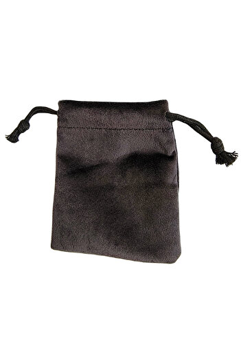NEO Premium Neo™ jewelry pouch, velvet velour with drawstring, black 8x10 cm