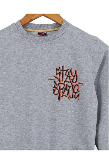 VOY KİDS Boy's Stay Printed 2 Thread Seasonal Cotton Bottom Top Tracksuit Set