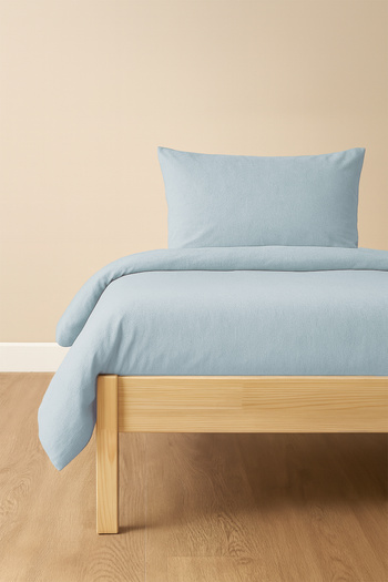 Setekshome Single Duvet Cover Set Turquoise Eco Cotton