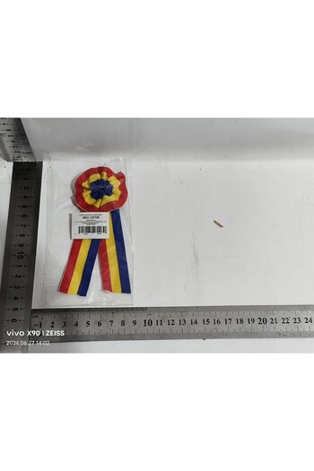 Flippy Textile Badge, Flippy, Romanian Flag Badge, Textile Material, 5.3 cm, Romanian Tricolor Badge