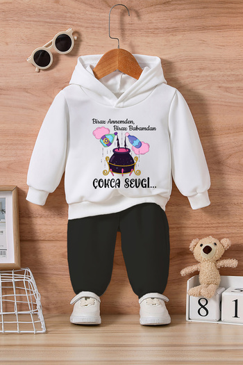ADABEBEK Mother and Father Love Printed Top and Bottom Baby Set 24245