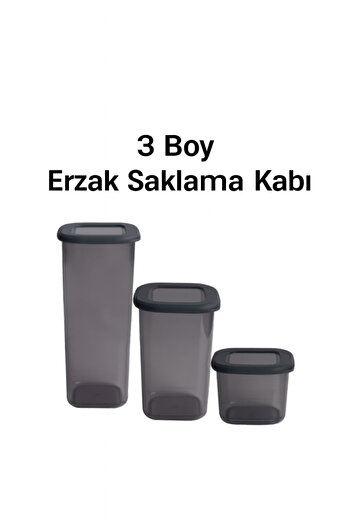 Yenilig 3 Size Food Storage Containers – Airtight, Transparent, Practical Kitchen Organizer in Different Sizes