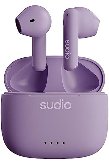 sudio A1 Purple Earphones with Bluetooth, Touch Control, IPX4 Waterproof, Built-in Microphone