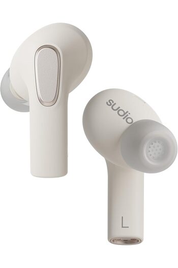 sudio E3 White, In-Ear, True Wireless, Splash Proof, IPX4, Bluetooth v5.3, USB-C, 6 Hours Playtime