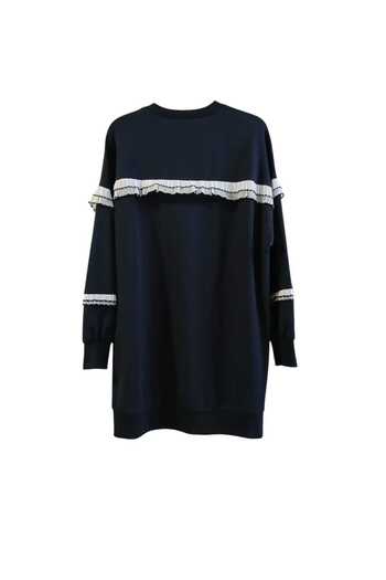 Puane Women's Combed Cotton Fabric Soft Tunic with Ruffle Detail on the Sleeves and Back 10718