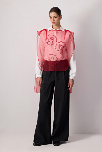 Touché Privé Embroidered Organza Collar