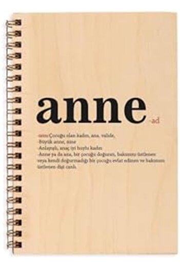 STOREMAX Snshop Mother's Day Gift 8 cm X 12 cm Size Unlined 48 Sheets Notebook with Wooden Cover