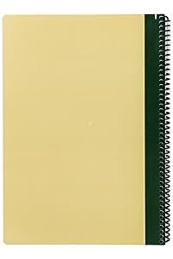 STOREMAX Snshop Pruva Office Series, A4 120 Sheets Lined Cardboard Cover Pet Spiral Notebook, Beige 467437