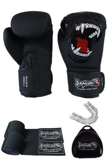 Dragondo Gorilla Kick Boxing Gloves Boxing Gloves Muay Thai Gloves 3.5m Boxing Bandage Transparent Mouthguard