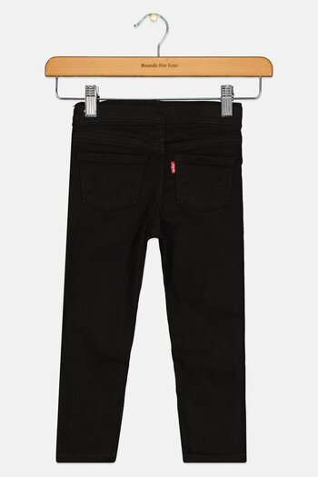 Levi's Toddlers Girl Plain Stretchable Pull On Jeans, Black