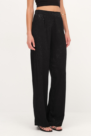 Addax Leopard Patterned Wide Leg Trousers Pn00338