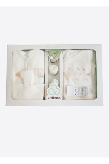 kitikate Organic Lil Ducky 10-Piece Hospital Discharge Set Ecru
