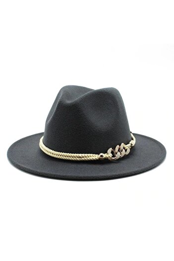 Pursehuit Gray hat, handmade, adjustable, with removable accessory, Wanja