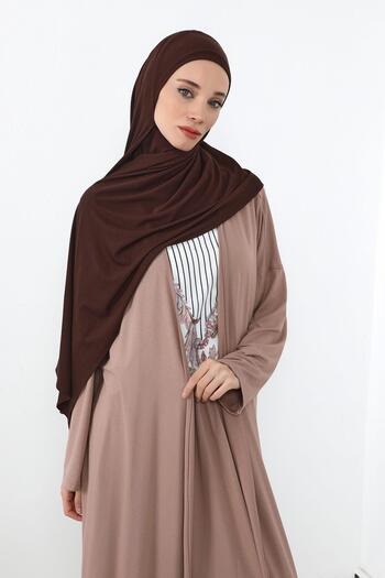 Aisha's Design Πρακτικό χτενισμένο σάλι που καλύπτει τον λαιμό Ninja Boneli, PS-59, καφέ