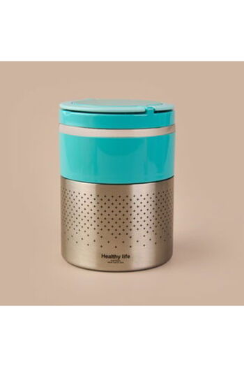 MATMEL 2 Layer Steel Food Thermos - Blue - 1.5 Lt