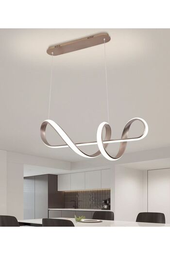 RFAN Pendant, Model 5009, With Remote Control, 3 Types of Light, Adjustable Height, 240W, Gray