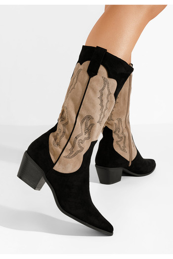B T Shoes Černé dámské kozačky Kania