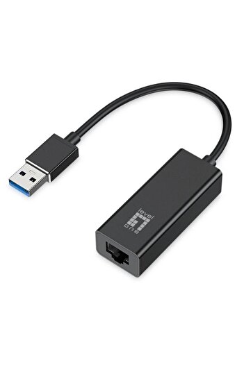LEVEL ONE Adaptor retea Gigabit LevelOne USB-0401, 1000 Mbit/s, 120 x 120 x 25 mm, Negru