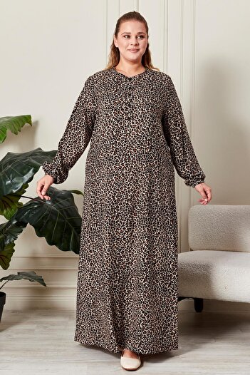 Ferace Women's Plus Size Buttoned Babanne Dress