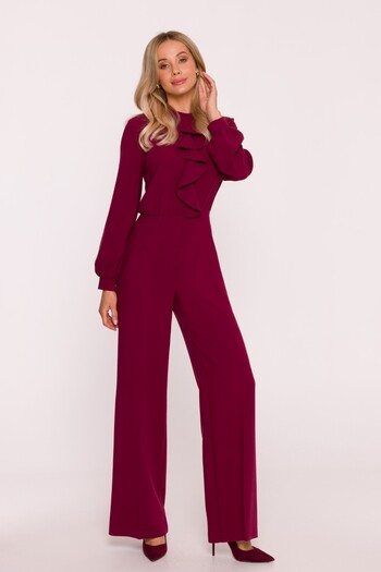 Stylove Elegant jumpsuit with jabot