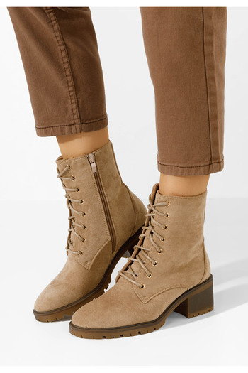 B T Shoes Γυναικεία μποτάκια Cariana χακι