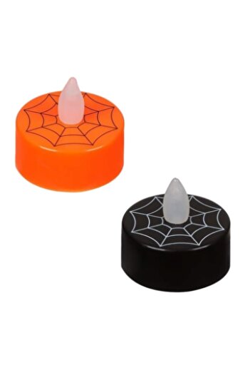 OEM Set de 6 lumânări LED pentru Halloween, cu baterii incluse, în culoare negru-portocaliu