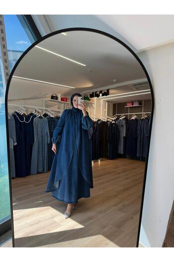 OlaLady Palton pentru femei, cu acoperire dublă în față, cu mâneci cu balon, cu șapcă hijab