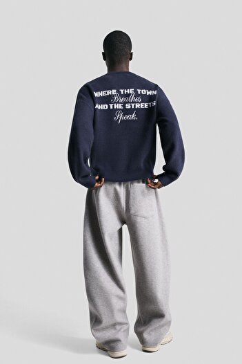 Bershka Jakarlı işlemeli kazak