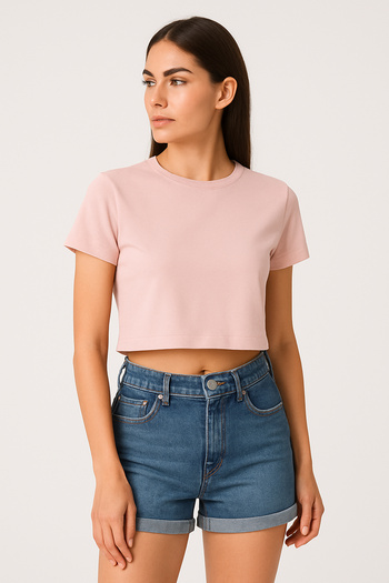 Salvia Dione 100% Cotton Camisole Oversize Crop Women's Blouse – Comfortable Elastic Fabric 4 Seasons Stylish Top