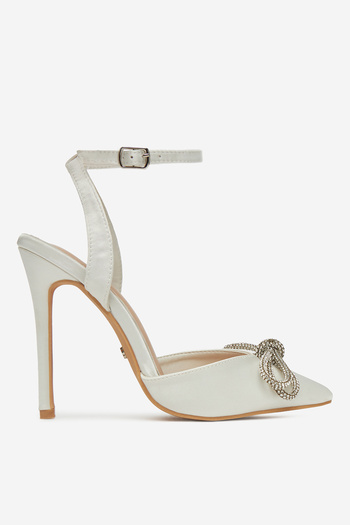 DeeZee Women's Pumps on a high heel low white stiletto 41