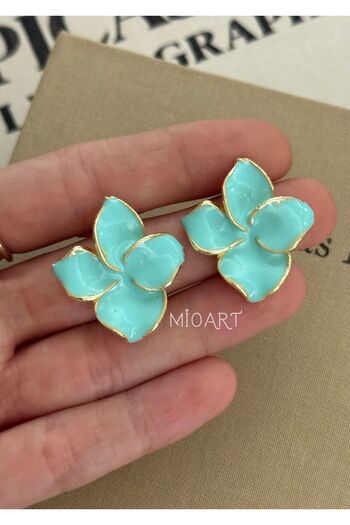 MioArt Mineli Women's Flower Model Earrings