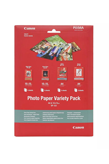 Canon VP-101 Photo Paper Variety Pack 4x6 and A4