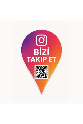 Komut Instagram Location Shaped Tracking Card - Custom Cut
