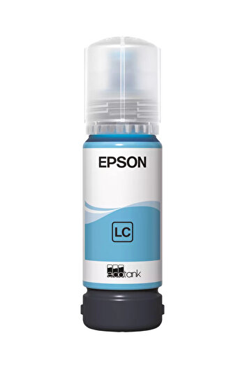 EPSON 108 EcoTank Light Cyan Ink Bottle, Up to 2100 Pages, 70ml, Cyan