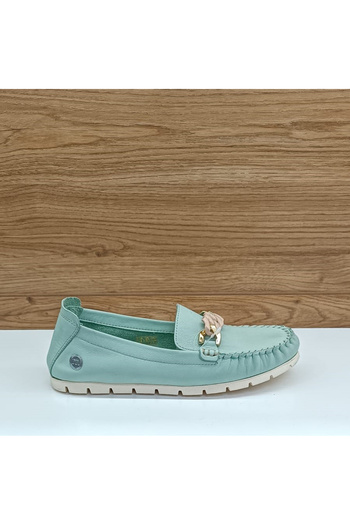 Mammamia Ya745 Green Genuine Leather Casual Women's Shoes