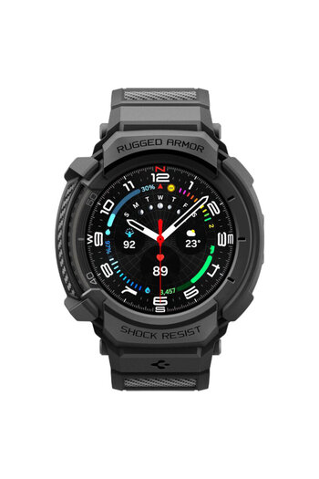 Spigen [Package case + strap] Samsung Galaxy Watch8 Classic Rugged Armor Pro, black