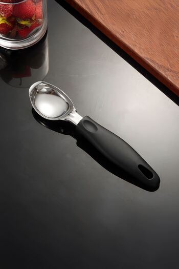 Chavin Black Stainless Steel Ice Cream Fruit Puree Scooping Spoon Mt200Sy