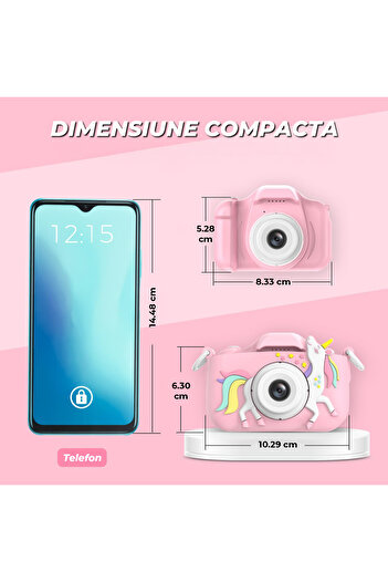 Elindor ® HD 1080p Kids Camera With Large Screen, Educational Device, Creative Toy, Pink