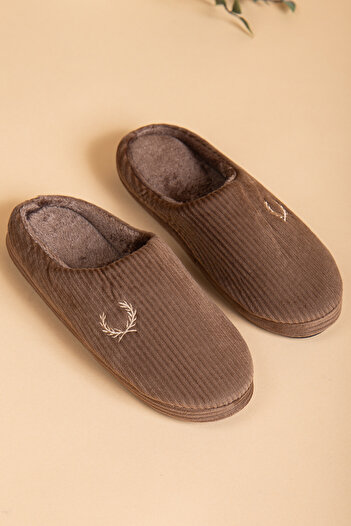 uway Winter Men's Visco Orthopedic Non-Slip Sole Soundproof Groom and Bride Home Slippers