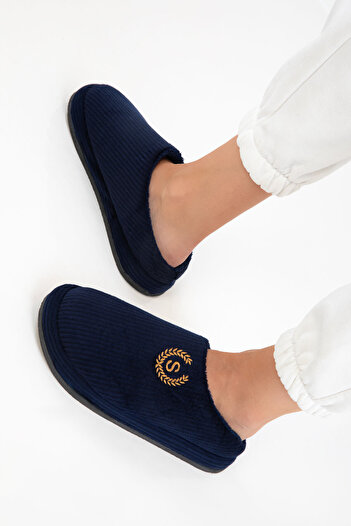 SOHO Navy Blue Women's House Slippers 20872