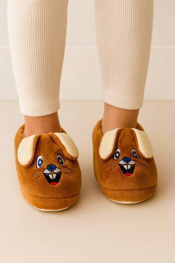 Nstil Daily Girl Boy's Slippers Rabbit Figured Patterned Sole Soft Flexible Nursery Shoes Home Boots 361